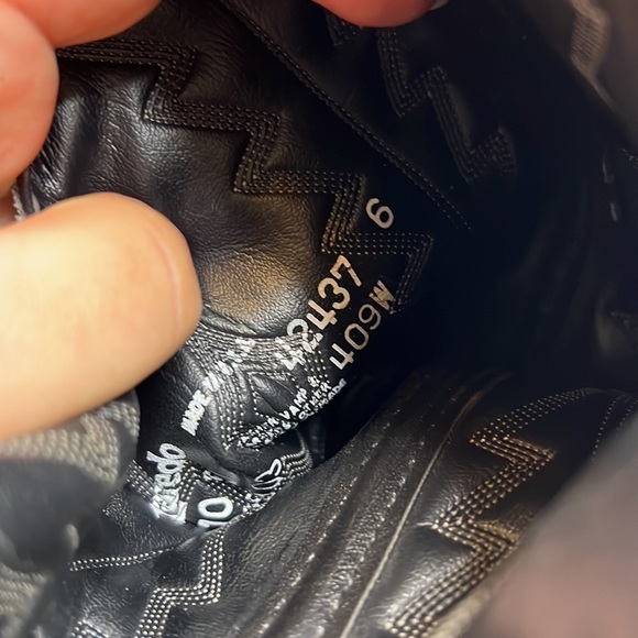 Laredo Black Leather Cowboy Western Boots - Picture 9 of 10